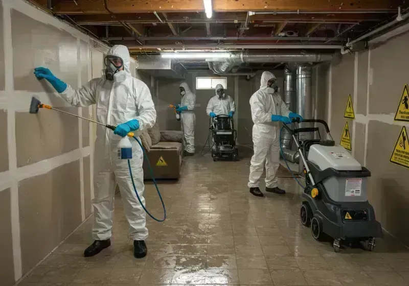 Basement Moisture Removal and Structural Drying process in Appleton City, MO